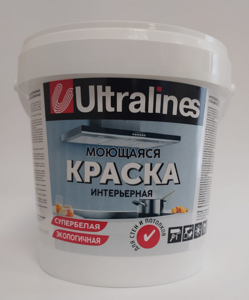 Краска "Ultralines" акриловая моющаяся интерьерная   (3кг) (4) 