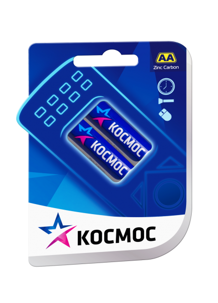 Батарейка Космос солевая R6 (КОСR6)  (min 60/600) 