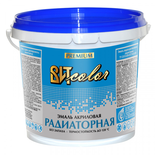 Эмаль "ВИТ color"для радиаторов акриловая полуглянцевая (0,5кг) (22) 