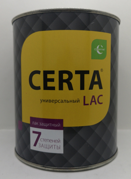 Лак "CERTA" универсальный 7 степеней защиты (металл, камень, стекло) (0,8кг) (6) (PLLK0002) 
