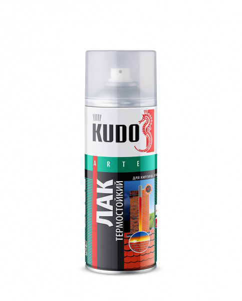 Лак аэрозольный "KUDO" KU-9006 термостойкий 520мл (6) 