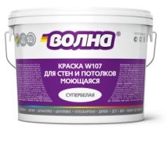 Краска ВОЛНА W107 водно-дисперсионная моющаяся супербелая(14кг) (44) 