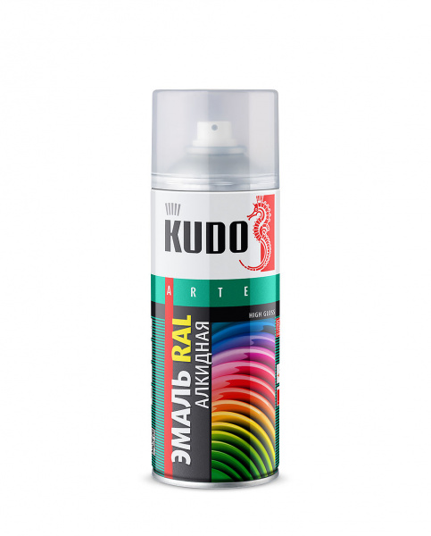 KU- 09003 Эмаль KUDO универсальная RAL 9003 сигнальный белый 520мл (6)    
