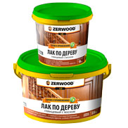 Лак на водной основе "ZERWOOD" по дереву с воском (0,9кг) (12/528) (00160554759007) 