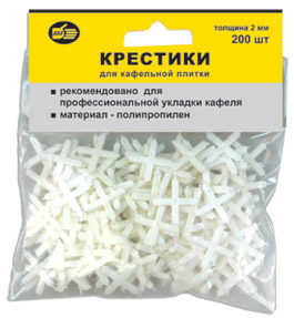 Крестики для плитки пластмассовые (200шт) 1,5мм (min 5/100) (3980715)  