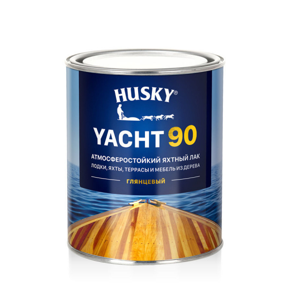 Лак яхтный HUSKY YACHT 90 атмосферостойкий глянцевый (0,9л) (6шт/576) 